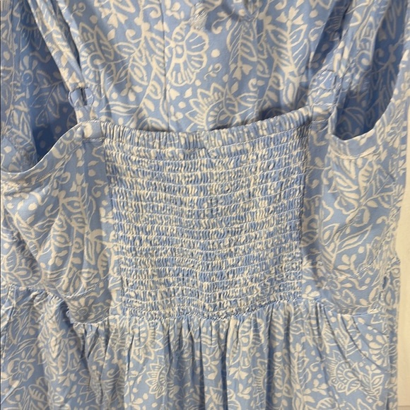 Torrid Light Blue Lace-Up Midi Dress - Picture 5 of 9